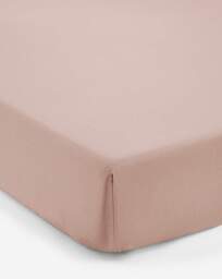 Pure Cotton 200TC 30cm Fitted Sheet Dusky Pink - JD Williams - Size: SINGLE - thumbnail 2