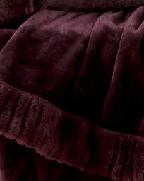 Velvet Faux Fur Cosy Throw Plum - Catherine Lansfield - Size: 150X200 - thumbnail 3