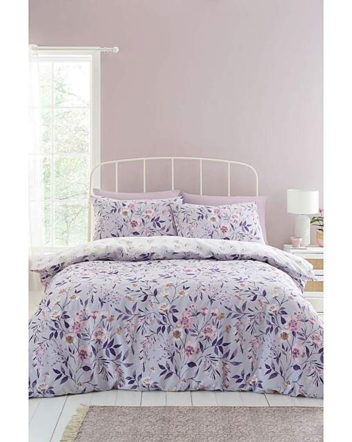 CL Isadora Floral Duvet Set Lilac - Catherine Lansfield - Size: SINGLE - image 1