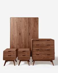 G&O Oslo 4 Piece Bedroom Package Walnut - Gray & Osbourn - thumbnail 3