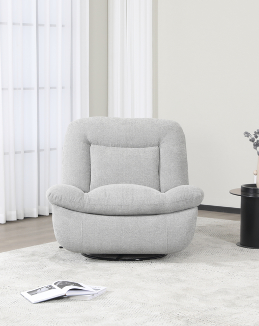 Clitheroe Recliner Swivel Chair Grey - image 1