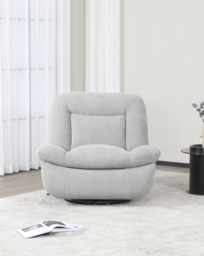 Clitheroe Recliner Swivel Chair Grey - thumbnail 1
