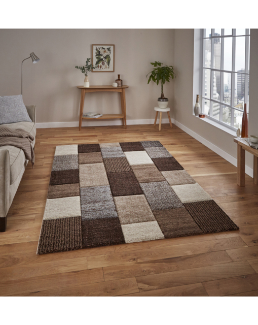 Think Rugs Block Colour Brooklyn Rug Beige/Grey - Think Rugs - Size: 200X290 - image 1