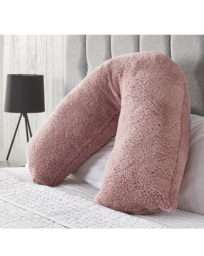 Huggleland Fluffy Fleece Teddy V Pillow Pink - Huggleland - Size: ONE SIZE