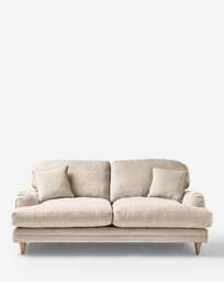 Azra Chenille 3 Seater Sofa Cream - JD Williams - thumbnail 3
