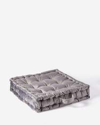 Velvet Padded Seat Cushion Charcoal - JD Williams - Size: EACH - thumbnail 2