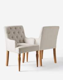 Julipa Mae Pair of Dining Chairs Natural - Julipa - thumbnail 2