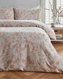 Julipa Toile Print Duvet Cover Set White/Pink - Julipa - Size: DOUBLE - thumbnail 1