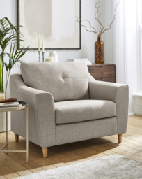 Baxter Fabric Snuggler Chair Oatmeal