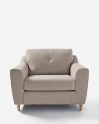 Baxter Fabric Snuggler Chair Oatmeal - thumbnail 3
