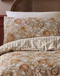 D & D Orchard Pears Duvet Cover Set Natural - Dreams & Drapes - Size: SINGLE - thumbnail 3