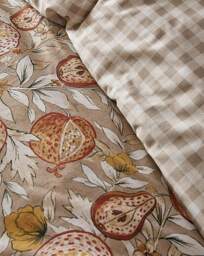 D & D Orchard Pears Duvet Cover Set Natural - Dreams & Drapes - Size: SINGLE - thumbnail 4