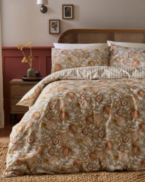 D & D Orchard Pears Duvet Cover Set Natural - Dreams & Drapes - Size: SINGLE - thumbnail 1