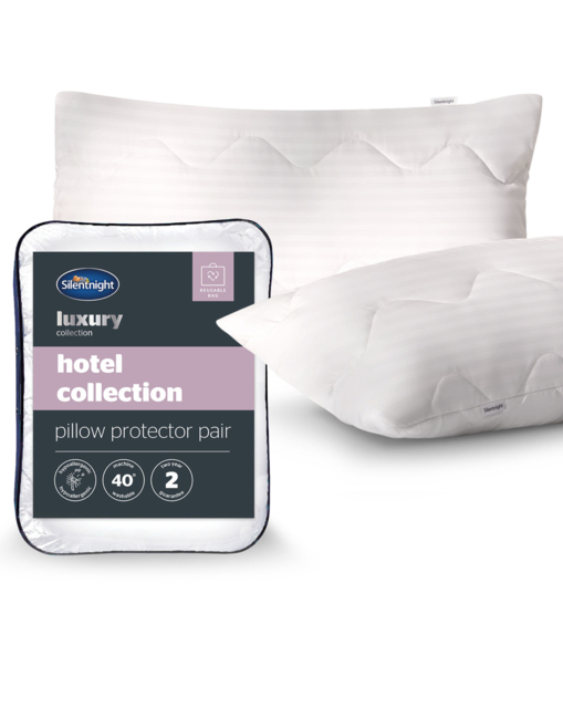 Silentnight Hotel 2PCK Pillow Protector White - Silentnight - Size: PAIR - image 1