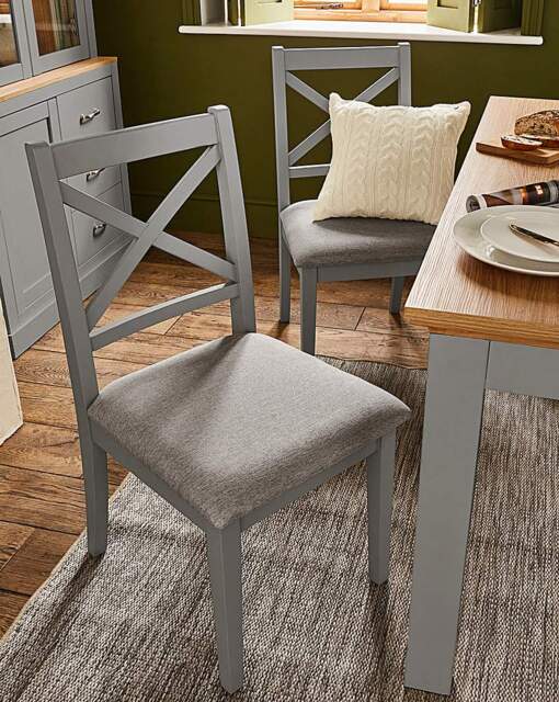 Julipa Ashford Pair of Dining Chairs Grey - Julipa - image 1