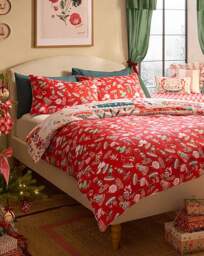 CK Christmas Nutcracker Scene Duvet Red/Natural - Cath Kidston - Size: DOUBLE - thumbnail 2