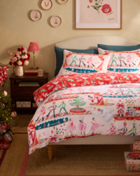 CK Christmas Nutcracker Scene Duvet Red/Natural - Cath Kidston - Size: DOUBLE - thumbnail 1