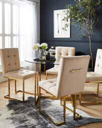 Joanna Hope Fallon 4 Seater Dining Set Champagne/Gold - Joanna Hope - thumbnail 1