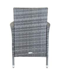 4 Seater Rattan Dining Set Grey - Charles Bentley - thumbnail 5