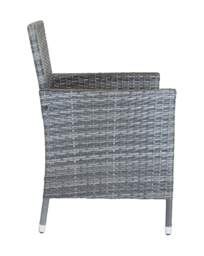 4 Seater Rattan Dining Set Grey - Charles Bentley - thumbnail 4