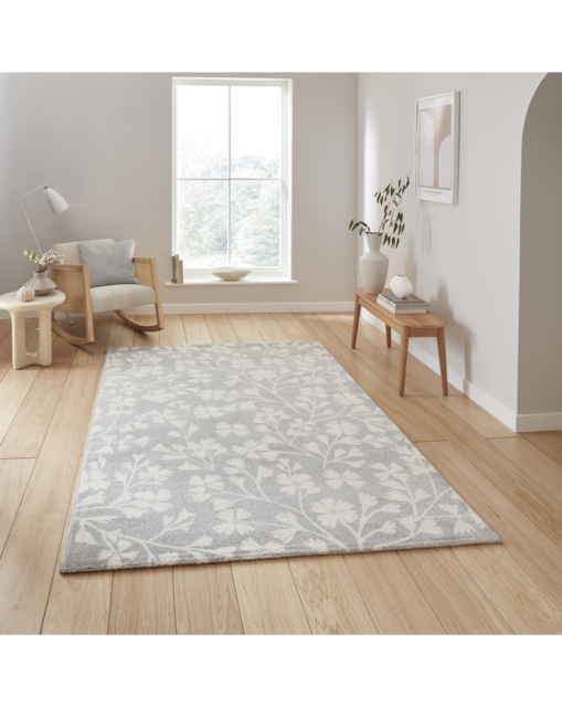 Catherine Lansfield Grace Floral Rug Grey - Catherine Lansfield - Size: 80X150 - image 1