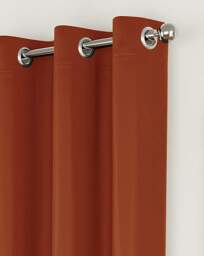 Supersoft Eyelet Curtains Orange - Enhanced Living - Size: 229 x 229cm - thumbnail 3
