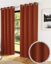 Supersoft Eyelet Curtains Orange - Enhanced Living - Size: 229 x 229cm - thumbnail 5