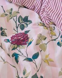 CK Climbing Rose Stripe Duvet Cover Set Pink - Cath Kidston - Size: SINGLE - thumbnail 4