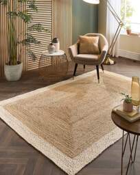 Jute Border Rug Natural - Origins - Size: 120X170 - thumbnail 1
