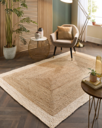 Jute Border Rug Natural - Origins - Size: 120X170