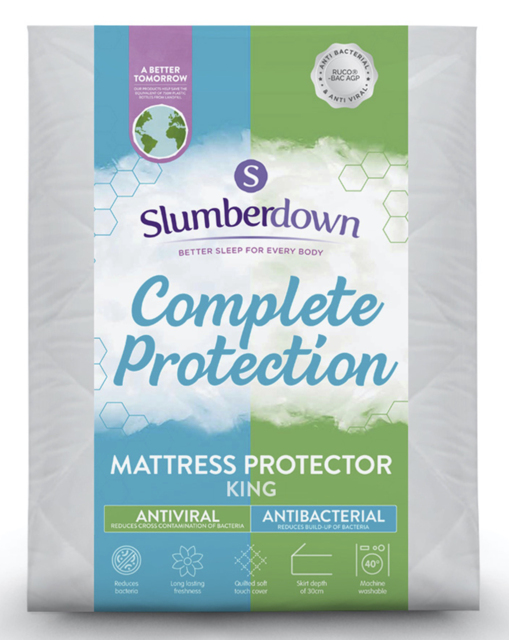 Slumberdown AntiViral Mattress Protector White - Slumberdown - Size: DOUBLE - image 1