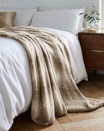 Faux Fur Dotted Animal Throw Grey - At Home Collection - Size: 120X150 - thumbnail 4