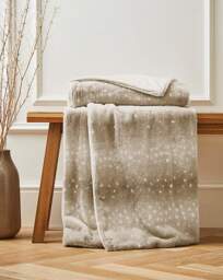 Faux Fur Dotted Animal Throw Grey - At Home Collection - Size: 120X150 - thumbnail 5
