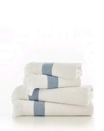 Oakwood Ridge Textured Fringed Towel Blue - The Lyndon Company - Size: Bath Sheet - thumbnail 2