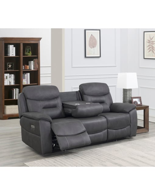 Horwich Power Recliner 3 Seater Sofa Grey - JD Williams - image 1