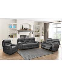 Horwich Power Recliner 3 Seater Sofa Grey - JD Williams - thumbnail 3