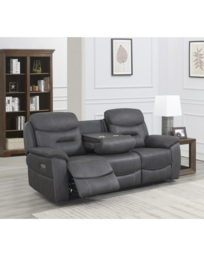 Horwich Power Recliner 3 Seater Sofa Grey - JD Williams - thumbnail 1