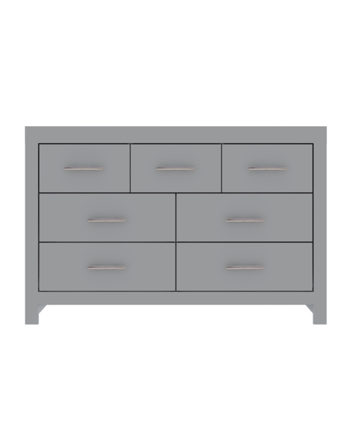 Dakota 3 Over 4 Drawer Chest Cool Grey - At Home Collection