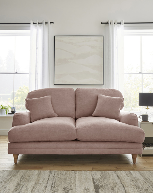 Azra Chenille 2 Seater Sofa Blush - JD Williams - image 1