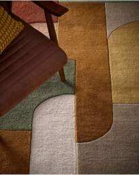 Retro Deco Woollen Rug TAN - Origins - Size: 120X170 - thumbnail 4