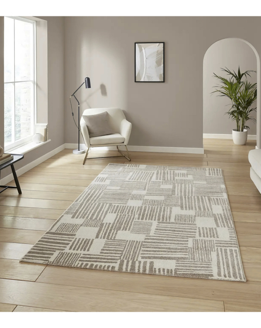 Catherine Lansfield Blocks Abstract Rug Natural - Catherine Lansfield - Size: 120X170 - image 1