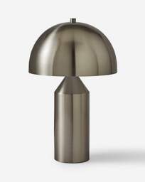Satin Silver Dome Table Lamp Silver - Searchlight - thumbnail 2