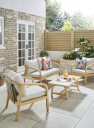 Luca Wooden Lounge Set - JD Williams