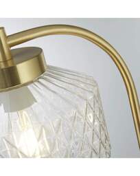 Clear Glass and Brass Floor Lamp Clear - Searchlight - thumbnail 2