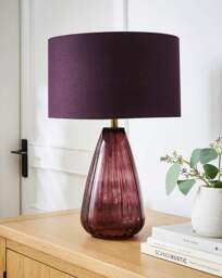 Tasha Glass Table Lamp Plum - JD Williams - thumbnail 3
