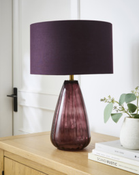 Tasha Glass Table Lamp Plum - JD Williams - thumbnail 1