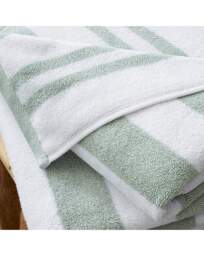 Bianca Reversible Stripe Jacquard Towels Sage - Bianca - Size: HAND - thumbnail 4