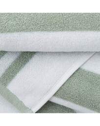 Bianca Reversible Stripe Jacquard Towels Sage - Bianca - Size: HAND - thumbnail 2