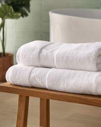 Silentnight Luxury Waffle Cotton Towel White - Silentnight - Size: Bath Sheets - thumbnail 2