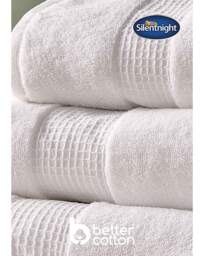 Silentnight Luxury Waffle Cotton Towel White - Silentnight - Size: Bath Sheets - thumbnail 4